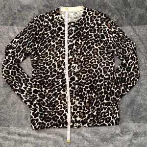 J. Crew cheetah print button down cardigan